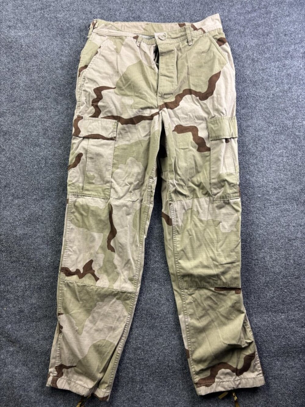 Unicor Pants Mens S 30x30 Beige Camo Ripstop Cargo Combat Military‎ USA Army